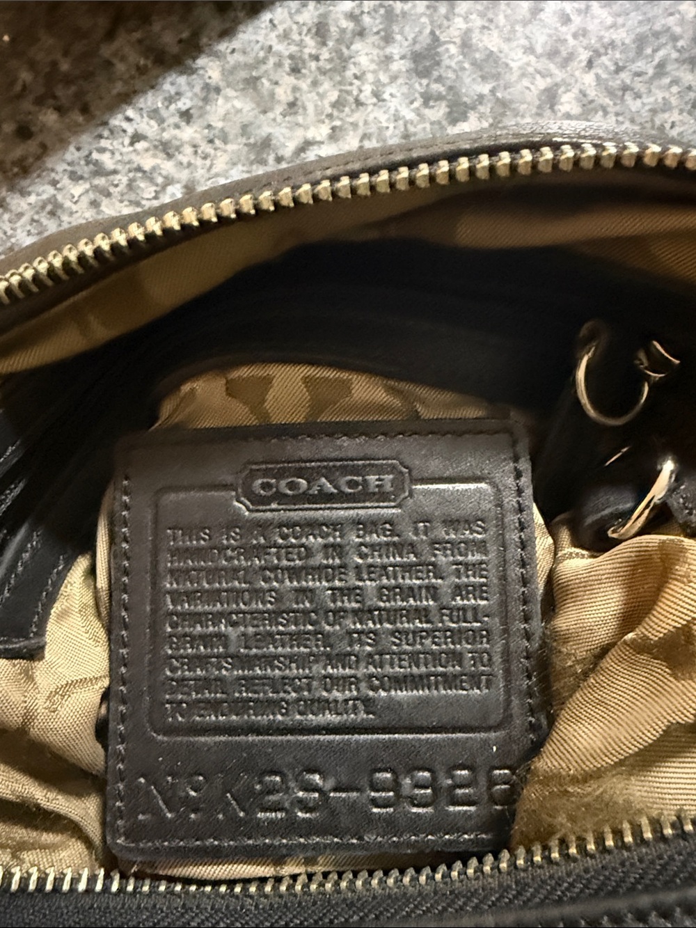 Coach Black Leather Shoulder Bag with Gold Hardware - Picture 2 of 2